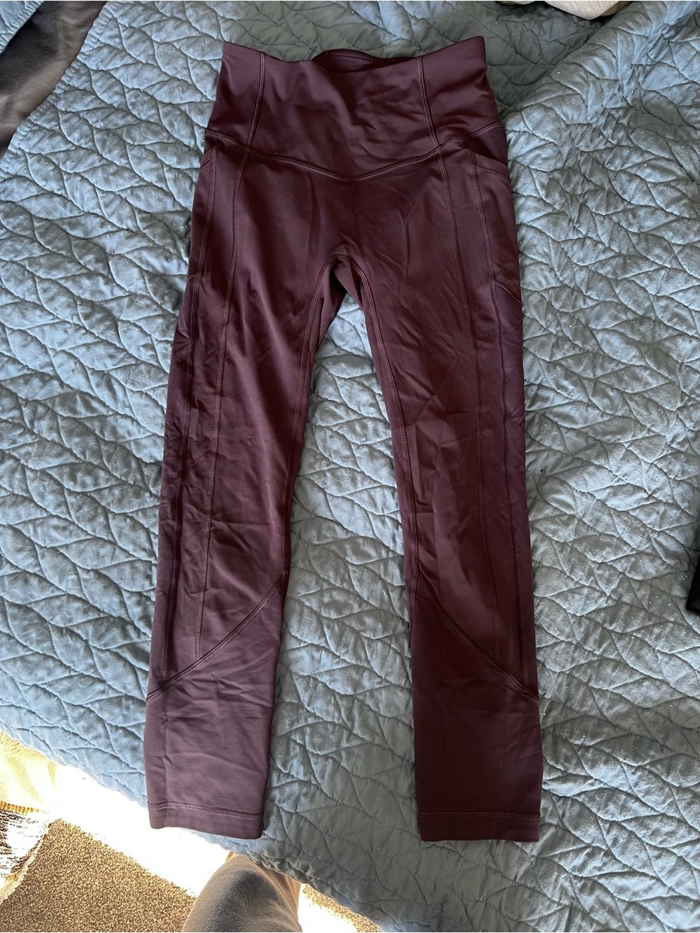 High-Rise Active Leggings in Deep Plum